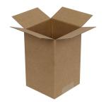 Carton Simple Cannelure 10x10x16 cm Brun