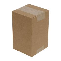Carton Simple Cannelure 10x10x16 cm Brun
