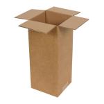 Carton Simple Cannelure 12x12x29 cm Brun