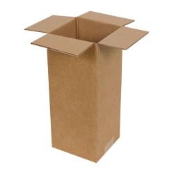 Carton Simple Cannelure 12x12x29 cm Brun