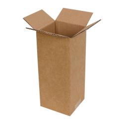 Carton Simple Cannelure 12x12x29 cm Brun