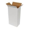 Carton Simple Cannelure 12x12x29 cm Blanc
