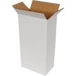 Carton Simple Cannelure 14x8x27 cm Blanc
