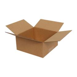 Carton Simple Cannelure 14x14x7 cm Brun