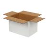 Carton Simple Cannelure 15x10x10 cm Blanc