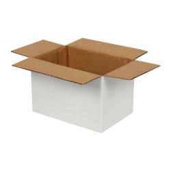 Carton Simple Cannelure 15x10x10 cm Blanc