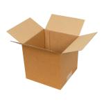 Carton Simple Cannelure 15x15x15 cm Brun