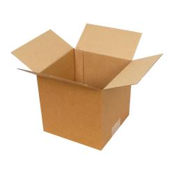 Carton Simple Cannelure 15x15x15 cm Brun