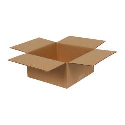 Carton Simple Cannelure 20x20x10 cm Brun