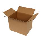 Carton Simple Cannelure 23x23x23 cm Brun