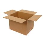 Carton Simple Cannelure 30x23x23 cm Brun