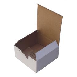 Boîtes Carton Montage Instantané 13,5x13,5x6,5 cm Blanc